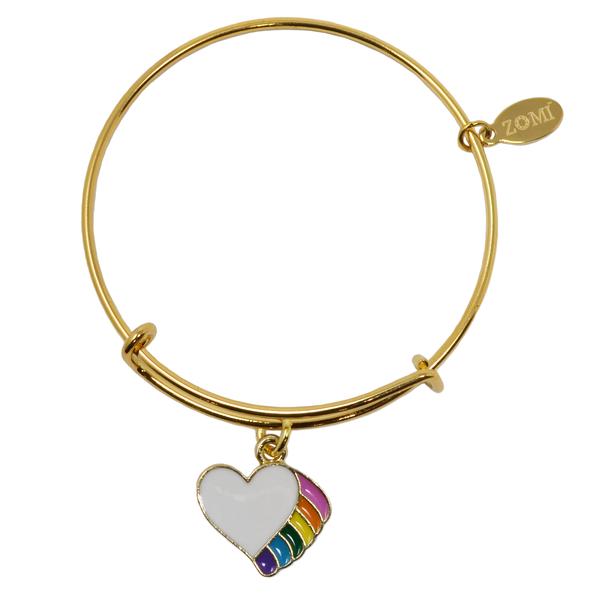 RAINBOW HEART ADJUSTABLE BRACELET
