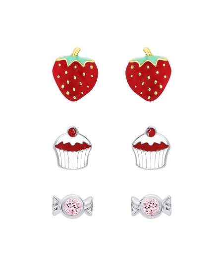 "PARTY TIME" STUD EARRING SET IN STERLING SILVER
