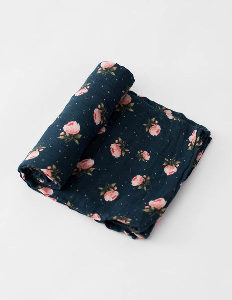 COTTON MUSLIN SWADDLE, MIDNIGHT