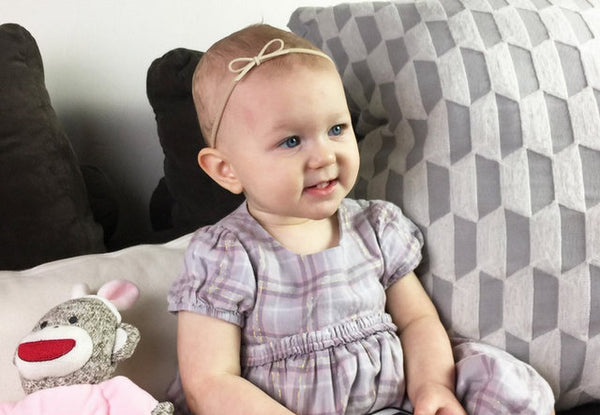 BABY WISP, ULTRA SKINNY FAUX SUEDE BOW BABY HEADBAND 5PK