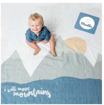 Baby's First Year Blanket & Cards Set - I Will Move Mountains #22316