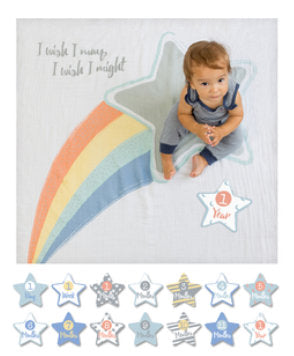 Baby's First Year Deluxe Blanket & Cards Set-With Brave Wings #22584