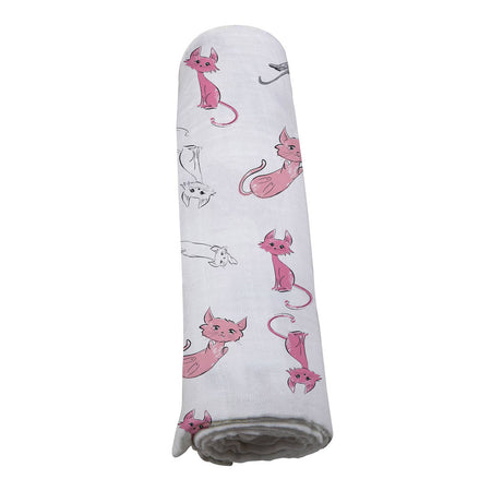 DELUXE MUSLIN SWADDLE IN WHITE ANEMONE