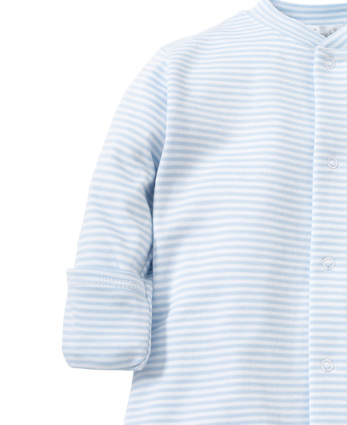 LIGHT BLUE STRIPES CONVERTIBLE GOWN