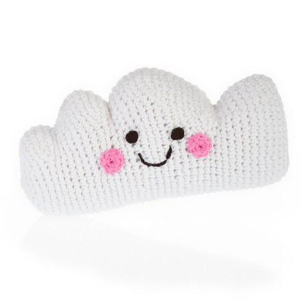 ELEPHANT PRINCE KNIT BABY RING RATTLE