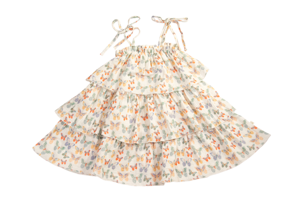 TIERED TILLY IN BRADFORD BUTTERFLY PRINT