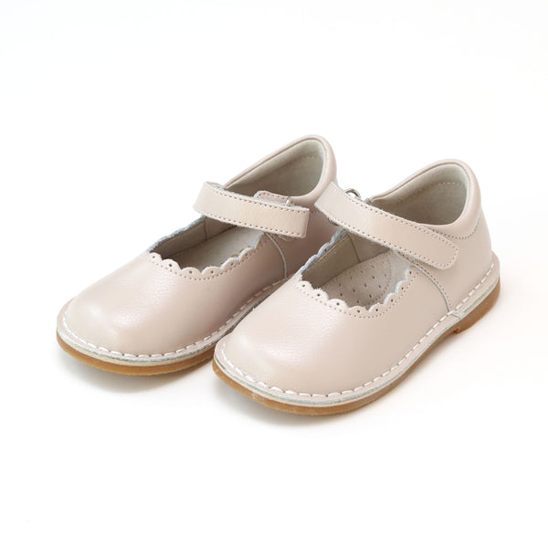 CAITLIN SCALLOPED MARY JANE IN ALMOND