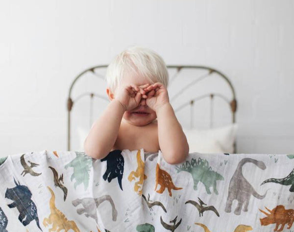 COTTON MUSLIN SWADDLE, DINO FRIENDS