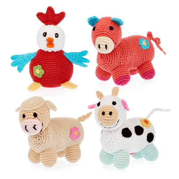 CHUBBY FARM RATTLE (PIG, LAMB, CHICKEN, OR COW)