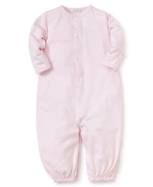 PINK/WHITE TINY DOTS CONVERTER GOWN & HAT SET