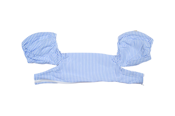 FLOATY COVER IN BLUE SEERSUCKER