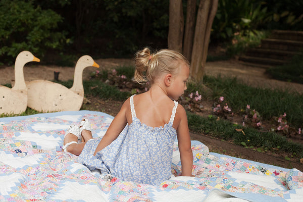 POPPY'S POCKET DRESS IN CORNFLOWER PRINT