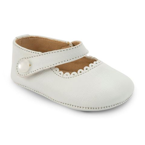 ELEPHANTITO BABY MARY JANES IN WHITE