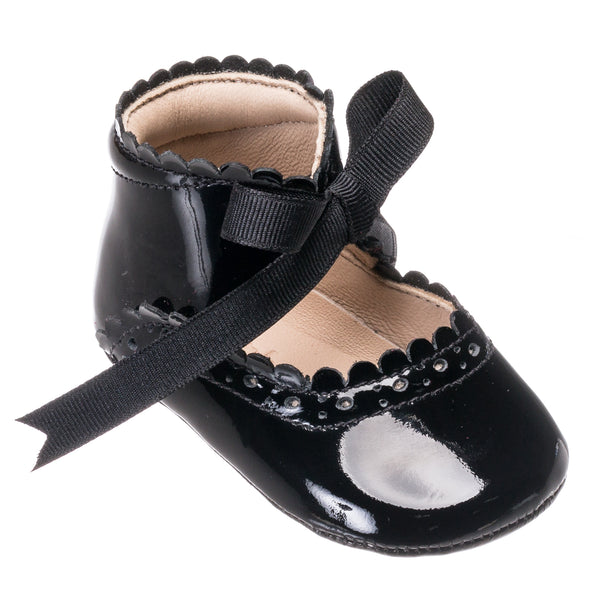 ELEPHANTITO BABY SABRINAS IN BLACK PATENT LEATHER