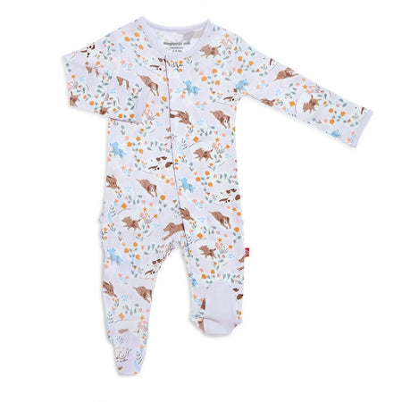 BLUE PERFECT DAY ORGANIC COTTON MAGNETIC FOOTIE #17407