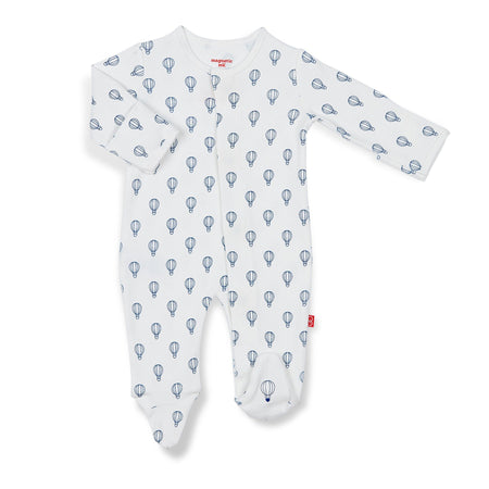 BLUE PERFECT DAY ORGANIC COTTON MAGNETIC FOOTIE #17407