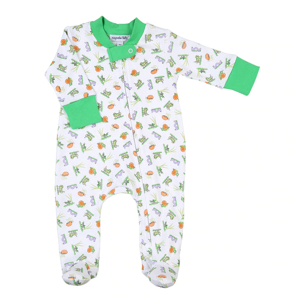 CATCHING BUGS PRINTED FOOTIE