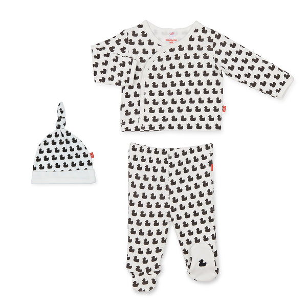 QUACK N ROLL ORGANIC COTTON MAGNETIC KIMONO SET