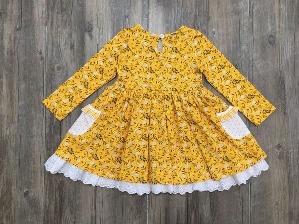 SERENDIPITY TIERED EYELET POCKET DRESS F2217