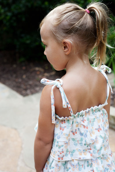 TIERED TILLY IN BRADFORD BUTTERFLY PRINT