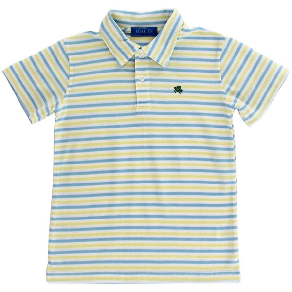 HENRY S/S STRIPE POLO, SUNSHINE 102151