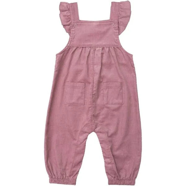 ROSE RUFFLE OVERALLS