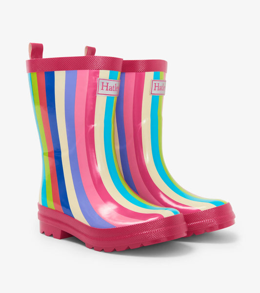 HATLEY RAINBOW STRIPES SHINY RAINBOOTS