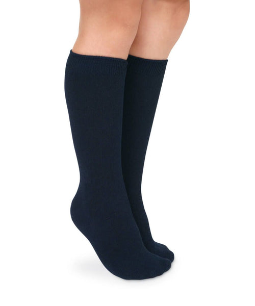 Smooth Toe Cotton Knee High Socks 2 Pair Pack #1600