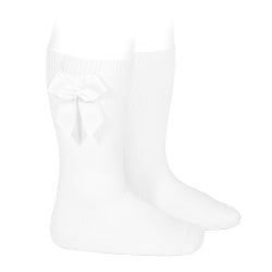 KNEE SOCK WITH BOW IN WHITE #2551200