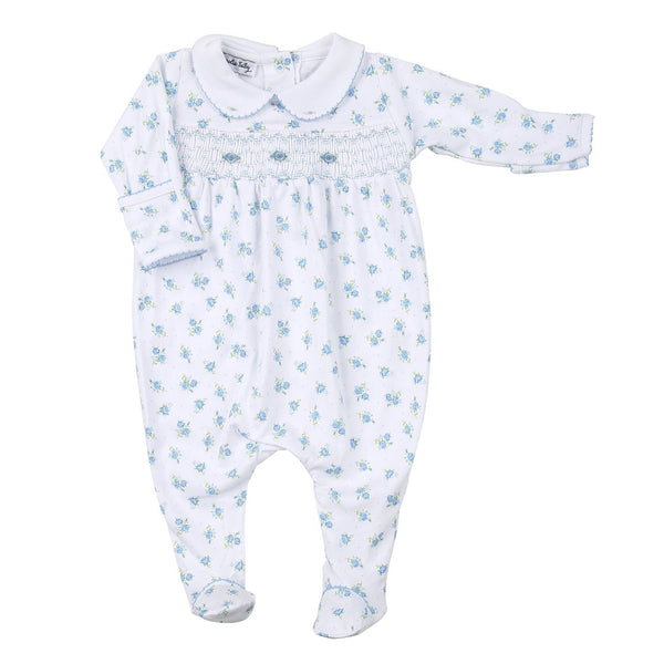 ANNA'S CLASSIC SMOCKED PRINTED COLLARED FOOTIE