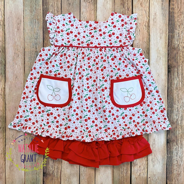 NATALIE GRANT CHERRIES KNIT SHORTIE SET