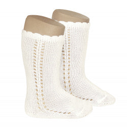CROCHET KNEE SOCK IN BEIGE #2569303