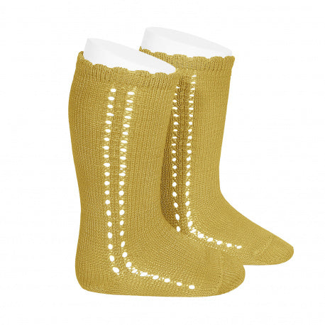 CROCHET KNEE SOCK IN MUSTARD #2569629