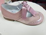 PINK LEATHER AND SUEDE TIE SHOE BY LANDOS #1830202-R