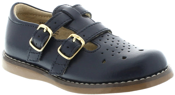DANIELLE NAVY DOUBLE BUCKLE MARY JANE BY FOOTMATES#21262