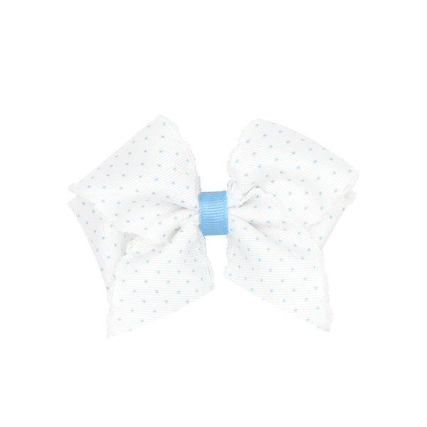 WEE ONE'S XSMALL DOT PRINT GROSGRAIN BOW #9607