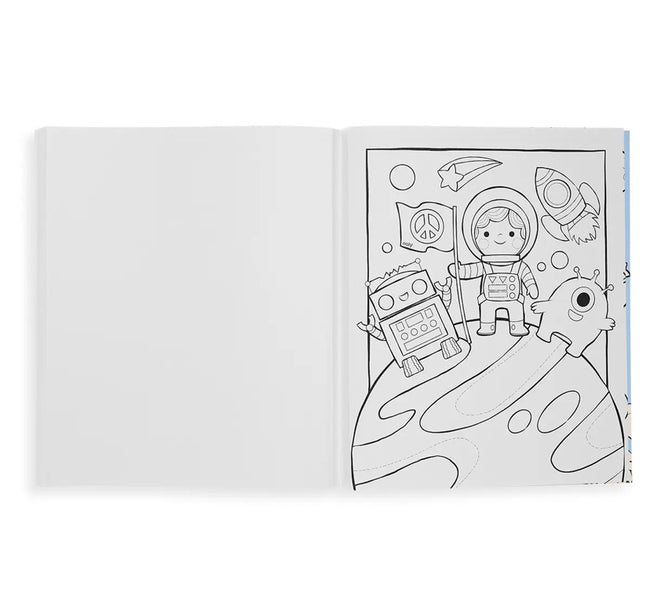 COLOR-IN BOOK, OUTER SPACE EXPLORERS