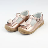 EMMA T-STRAP MARY JANE WITH BOW IN ROSE GOLD #21444
