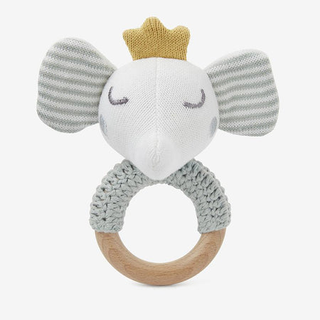 HOLIDAY KNIT BABY RING RATTLE