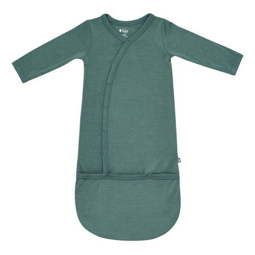 Pine green, bamboo,  baby bundler gown by Kyte Baby