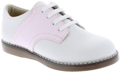 FOOTMATES CHEER SADDLE OXFORDS, WHITE/ROSE #21611