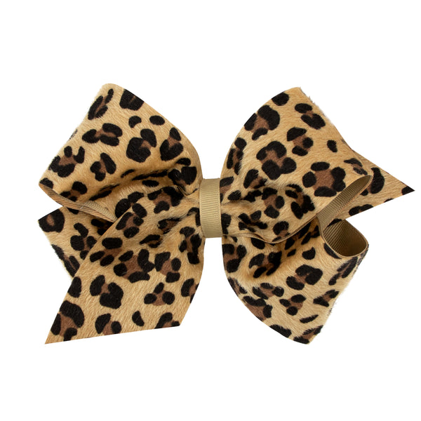 WEE ONE'S FAUX LEOPARD PRINT GROSGRAIN OVERLAY BOW AND BABY BAND #9717 #9719-1