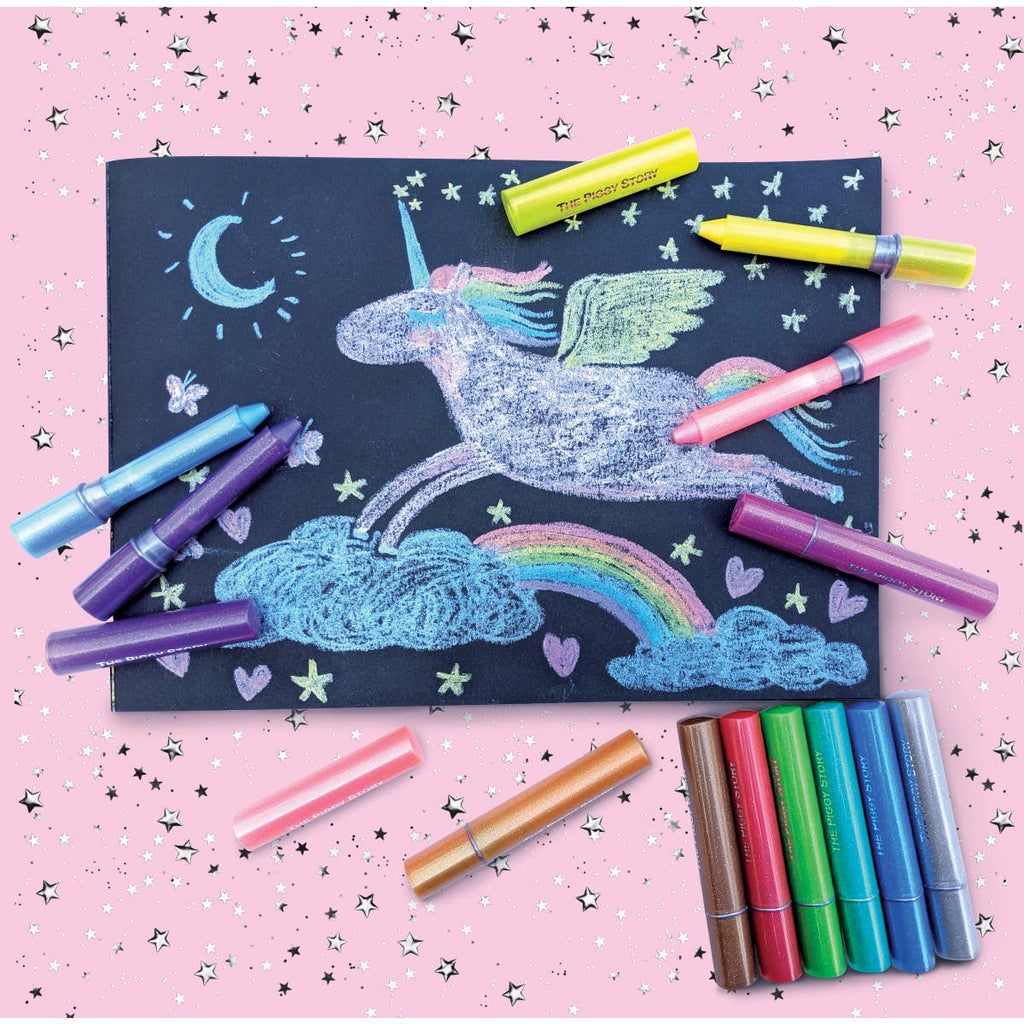 Glitter Doodle Gel Crayons- Unicorn Magic - The Piggy Story