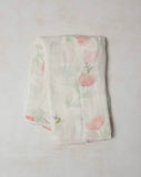 DELUXE MUSLIN SWADDLE IN PINK PEONY