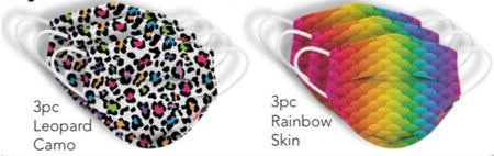 DISPOSABLE KIDS MASKS, BUTTERFLY & RAINBOW PLAYGROUND