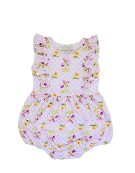 LAVENDER BLOOMS BUBBLE ROMPER