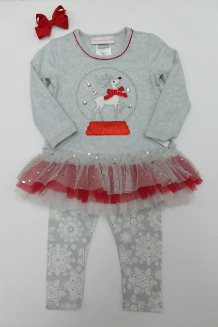 CANDY CANE HEART ORGANIC COTTON FOOTED COVERALL