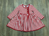 SERENDIPITY RED&WHITE STRIPED DRESS F2265