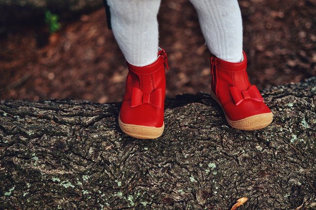 HILARY BOW BOOT IN RED #19610R