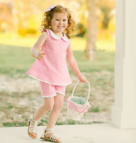 EVIE'S CLOSET PINK 2PC TOP AND BLOOMER SET